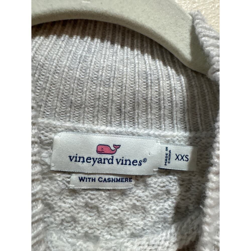 Vineyard Vines Mock Neck Sweater Wool Cashmere gray size xxs - Picture 2 of 4